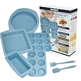 Aschef 7x Antihaft Silikon Backformen Brotbackform Kuchenform Muffinform...