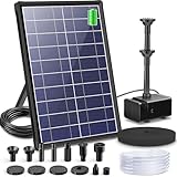 Biling 8W Solar Springbrunnen für außen mit 3600 mAh Batterie Solar...