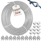 Eachans 2 mm 50m Drahtseil, Edelstahl Stahlseil Drahtseil Spanndraht...