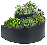 mucHome Kräuterspirale aus Kunststoff - anthrazit 55,5x34cm Spirale...
