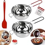 TLDNZXY 2 Stück Schmelztopf Kerzen, 480ml Schokoladen Schmelztiegel,...