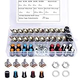 QIMEI-SHOP Lineares Potentiometer DrehPotentiometer 5K 10K 20K 50K 100K Ohm...
