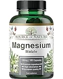 Source of Nature® | Magnesium Malat 645mg | 180 Kapseln | 2-Monats-Vorrat...