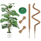 RYHX 2er Set Monstera Rankhilfe, 120cm Biegsamer Kokos Pflanzstab mit...