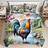 Bettdecke 135x200 Idyllische Landschaft Steppdecke 135x200 Hahn 4...