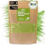 RheinNatur Bio Gerstengras Pulver 1 kg - 100% Bio-Gerstengraspulver -...