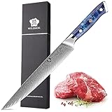 WILDMOK Damast-Tranchiermesser, 9 Zoll scharfes professionelles...