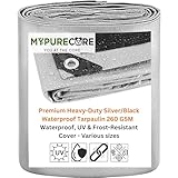 MYPURECORE Premium robuste Abdeckplane, 260 g/m², wasserdicht, UV- und...