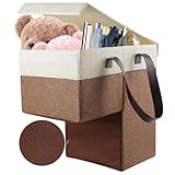 Ecopandy Faltbarer Korb Treppenkorb Stufenkorb Leinen, Wäschewanne Mit...