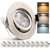BOJIM LED Einbaustrahler 230V Dimmbar für Bad, 7W LED Spots Deckenleuchte...