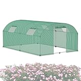 ACXIN Foliengewächshaus 3x4x2m Garten Gewächshaus Folientunnel Verzinktes...