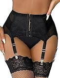 ohyeahlady Strapsgürtel Damen mit 6 Halter Sexy Spitze Wetlook Strapsen...