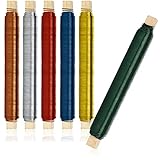 com-four® 6X Blumenwickeldraht-Set, Bindedraht in bunten Farben, auf...