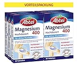 Abtei Magnesium 400 - Magnesiumtabletten hochdosiert, Tabletten zur...