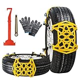 Ninonly Auto SchneeKetten 7 Stück Universal Schneeketten für Auto Winter...