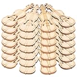 Gogogmee 50 Stück Violinförmige Holzrohlinge zum Bemalen Graffiti Chips...