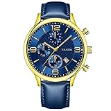 Herren-Armbanduhr, Edelstahlgehäuse, Gürtel, Quarz, analog, e,...