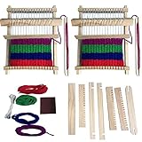 Senteen Webrahmen Aus Holz, 2pcs Webstuhl Handarbeits Weaving Loom Kit...