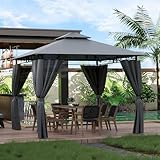 Devoko Garden Pavillon 3 x 3 m Wasserdicht Deluxe Gazebo, Plane Partyzelt,...