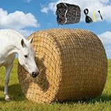 SOSECCE Heunetz für Pferde,Rundballen-Netz, ø 150 cm, Höhe 150 cm,...