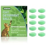 10 Stück Katzen-Abwehr für draußen, Natürliches Zitrone, Schutz für...