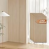 Fiqops 4X Akustikpaneele Holz 120x60cm Wandpaneele aus Holzfunier und...