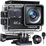 WOLFANG GA100 Action Cam 4K 20MP Unterwasserkamera WiFi 40M wasserdichte...