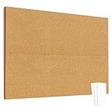 12 X 12 Große Korkfliesen, 6er-Pack Korktafeln für Wand mit Sicher...