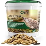 Orni Igelfutter mit Insekten ohne Getreide | 1kg | Alleinfutter für Igel |...