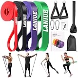 4 Stück Resistance Bands, Widerstandsbänder Fitnessbänder Set...
