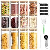 BJNN Vorratsgläser mit Deckel,Vorratsdosen Glas mit Deckel 12er Set...