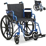 Safe Age® Rollstuhl - faltbares Leichtgewicht mit abnehmbaren Fußstützen...