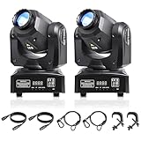 (2Pack) LED Moving Head Light Mini 30W DJ Moving Head Gobo Light mit 8...