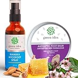 Green idea - Fußpflege-Kombi – Fußspray mit Teebaumöl und Fußbalsam...