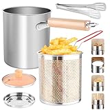 3 L Fettbehälter Speckfettbehälter mit Sieb, Frittierkorb und Grillzange,...