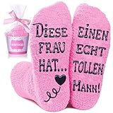 Hochzeitstag Geschenke für Frauen Stoppersocken, Socken mit Spruch DIESE...