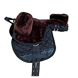 German Riding Fellsattel, Kunstfell Adult mocca