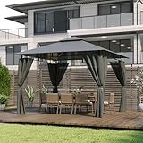 Devoko Pavillon 3x3 Wasserdicht Stabil Winterfest Deluxe Gazebo, UV-Schutz...