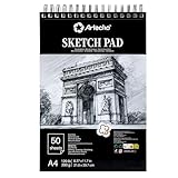 Artecho Skizzenbuch A4, 50 Blatt, Zeichenblock 200 g/m², Sketchbook für...