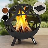 Blumfeldt Feuerschale, Robuste Outdoor Stahl-Feuerschale Groß für Balkon...