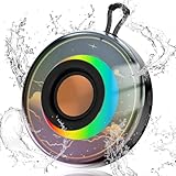 QXUFV Kabelloser Tragbarer Bluetooth Lautsprecher mit LED, IPX6...