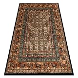 Wollteppich KASHQAI 4301 500 orientalisch, Rahmen beige/grün 120x170 cm...