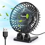 Bigqin USB Ventilator, Mini Tischventilator Fan Lüfter mit 3...