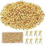 300 Stück Musterbeutelklammern Metall, Gold Rundkopfklammern 8 * 16mm,...