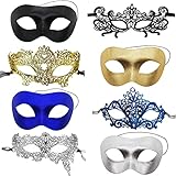 CNYMANY 8 Stk Spitzenmasken für Paare Sexy Augenmaske für Frauen Männer...