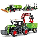 QLT 3 in 1 Traktor Harvester Klemmbausteine Bausteine，Kompatibel Mit Lego...