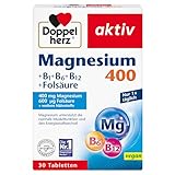 Doppelherz Magnesium 400 + B1 + B6 + B12 + Folsäure - Magnesium...