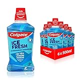 Colgate Mundspülung Ice Fresh 6x500 ml – für sofortige & anhaltende...