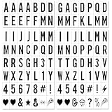 Ersatz-Buchstaben und Zahlenschilder, schwarz, für A4-Briefkasten,...