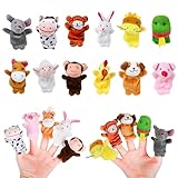 Gukasxi 12 Stücke Mini Plüsch Tier Fingerpuppen, 12 Stil Cartoon kleine...